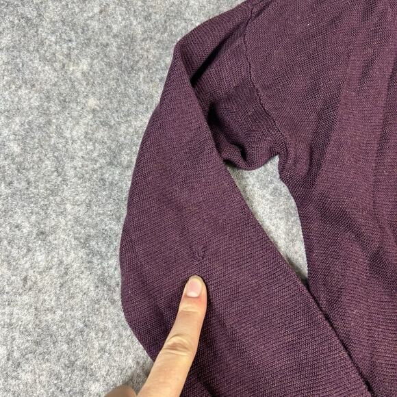 Eileen Fisher Sweater Womens S Lightweight Tencel Silk Purple V-Neck Pullover - Picture 3 of 9
